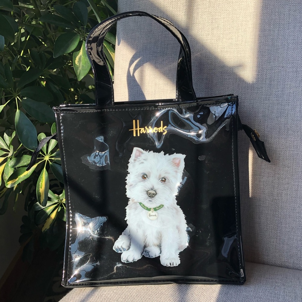 Harrods Logo Westie Shopper Tote Bag